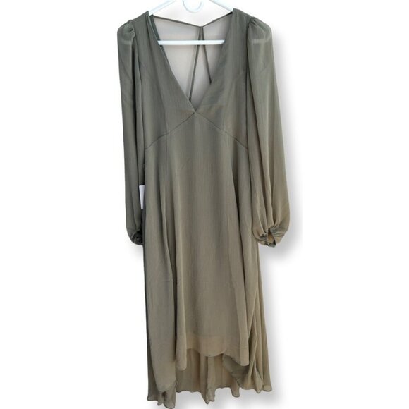 Joyfolie NWT Boho Crystal Maxi Dress in Army Green Size Small - Picture 2 of 14